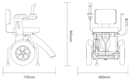 auto equilibrio silla de ruedas de 2 ruedas